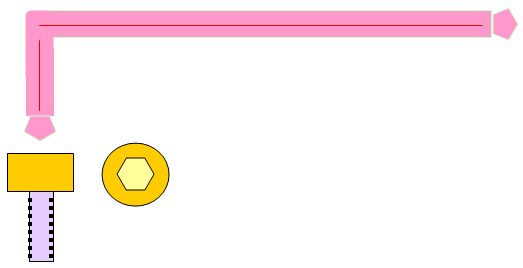 六角穴ボルトと六角レンチ