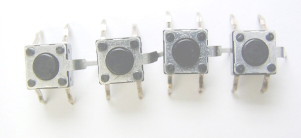 タクトスイッチの画像（一列）